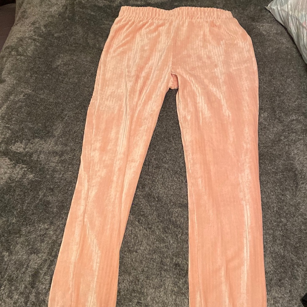 Velvet pink pants medium